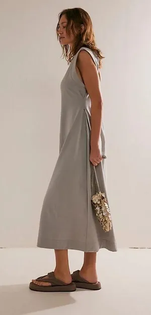 NWT FREE PEOPLE Simone Midi Dress Color: Frost Bitten Size XS thumbnail 3