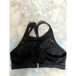 ATHLETA High Neck Loop Bikini Top in Black PADDED Bust Size 36 B/C BEACH VACAY thumbnail 5