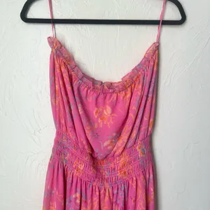 Ramy Brook Pasiley Printed Ashley dress Pink and Orange Strapless Dress size L thumbnail 8