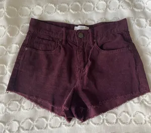Kendall & Kylie Burgundy Corduroy Shorts thumbnail 1