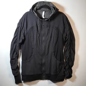Lululemon Women's Dance Studio Full Zip Hooded Athletic Jacket Solid Black 18 thumbnail 1