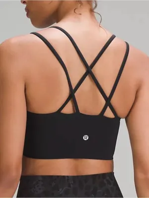 Lululemon Like a Cloud Bra Black Strappy Bralette Crop Top workout yoga thumbnail 7