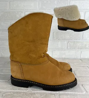 Sorel‎ Boots Womens 9 Brown Suede Leather Shearling Sherpa Lined Winter Classic thumbnail 1