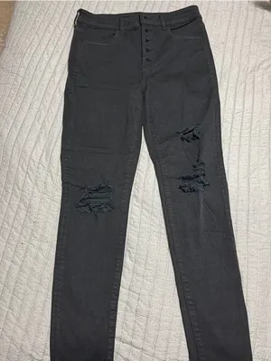American Eagle Next Level Stretch High Rise Button Fly Distressed Skinny Jeans 8 thumbnail 2