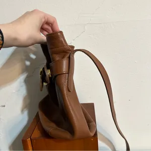 Vintage Coach 4156 Toffee Brown Leather Soho Belted Bucket Buckle Pouch Bag thumbnail 5