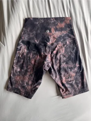 Lululemon Align Super High Rise Shorts 8” Diamond Dye Graphite Grey Pink Sz 2 thumbnail 2