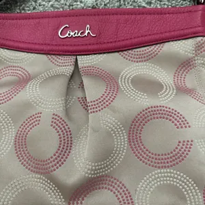 Coach Pink and Beige Signature Crossbody Bag thumbnail 3