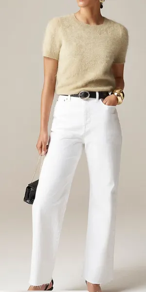 J. Crew white jeans thumbnail 1