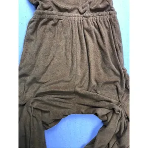 OFFLINE by Aerie Jumpsuit Women XS Brown Terry Cloth Wide Leg Loungewear thumbnail 12