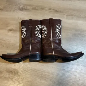 Bye Mexicana Boots Brown 8.5 Women Sun Inlay Western Cowboy Leather Boots 39 thumbnail 13