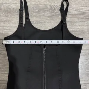 Womens Black Waist Trainer Vest Shapewear Zipper Hook Closure Large L Faja‎ thumbnail 5