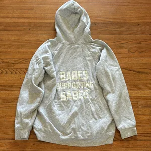 Babes supporting babes hoodie Gray Size XS thumbnail 3
