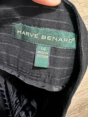 Harve Benard Black Pinstripe Pants thumbnail 8