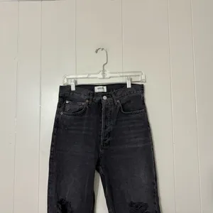 AGOLDE 90s Jean High Rise Distressed Straight Leg Jeans Washed Black Size 24 thumbnail 8
