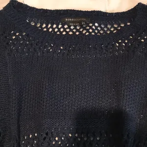 BCBG Max Azria NWT Navy Blue lightweight knit XS woven sweater summer sweater open knit thumbnail 2