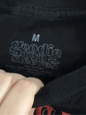 Women Goodie Two Sleeves All American Free Spirit Black Graphic Tee Size Medium thumbnail 3
