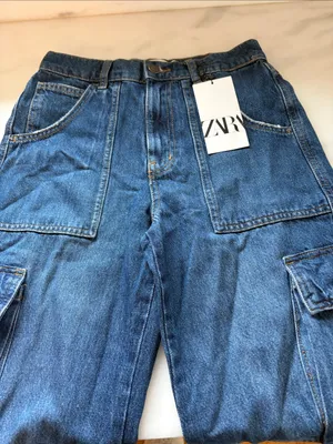 Zara Straight Leg Blue Denim Jeans thumbnail 1