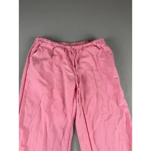 Pink Linen Blend Drawstring Wide Leg Pants Womens Casual Beach Trousers thumbnail 8
