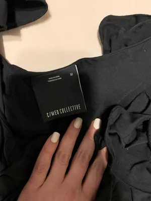 C/MEO COLLECTIVE Ruffle Black Top thumbnail 7