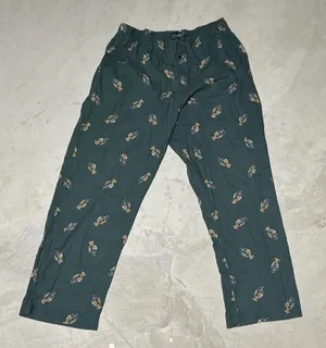 VTG Polo Ralph Lauren Polo Bear Pajama Pants Y2K AOP Men's SZ XL Green Preppy thumbnail 1