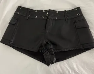 Princess Polly Leather Mini Shorts  thumbnail 1