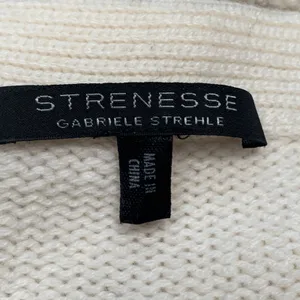 Strenesse Cream Cashmere Scoop Neck 3/4 Sleeve Sweater Knit Top Minimalist‎ 6 thumbnail 7