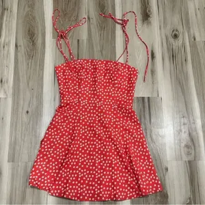 Princess Polly Westwood Valley Red Floral Mini Dress Women’s 6 thumbnail 4