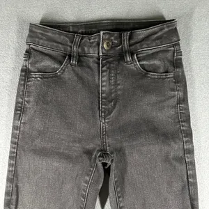 American Eagle Hi-Rise Jeggings Size 00 Regular‎ Black Wash Denim Skinny Jeans thumbnail 3