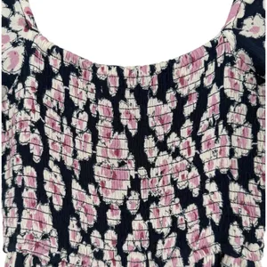 Abercrombie & Fitch Womens Floral Smocked Puff Sleeve Tiered Midi Dress Sz Small thumbnail 6