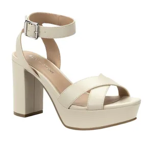 NEW Sun + Stone Womens Lillah Dress Sandals Heels 10014732100 Bone Off White 10M thumbnail 1