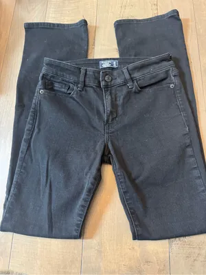 Abercrombie & Fitch Black Harper Low Rise Skinny Boot Jeans Women's Size 25 0 R thumbnail 1