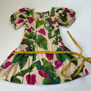 Farm Rio NWT Anthurium Leaves Dress Sand, M thumbnail 9