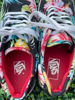 Vans Womens Hawaiian Tropical Print Low Top Sneakers Shoes Multicolor Sz 8 thumbnail 5
