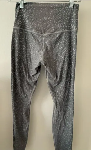 lululemon athletica women’s Charcoal Gray Patterned Leggings thumbnail 1