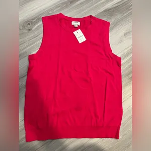 100% cotton J. Crew Vibrant Pink‎ Tank Top thumbnail 2