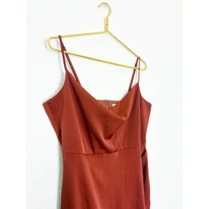 ShowPo Dazzling Lights Midi Dress Size 10 Satin Copper Rust thumbnail 8