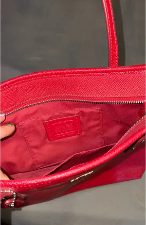 Red Leather Coach Bag thumbnail 3