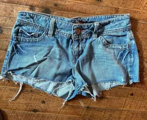 American Eagle shortie distressed 2 denim cutoff shorts thumbnail 1