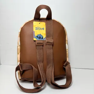 Disney Stitch Floral Backpack Brown,Tan, Fall Halloween New‎ thumbnail 2