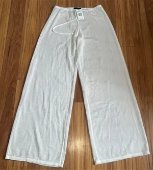 Jordan Taylor Mesh Swim Cover-Up Pants White Size S thumbnail 1