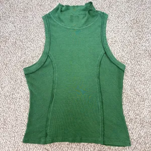 Pilcro Anthropologie Tank Top‎ Womens M Green Mock Neck Ribbed Raw Edge Boho thumbnail 10