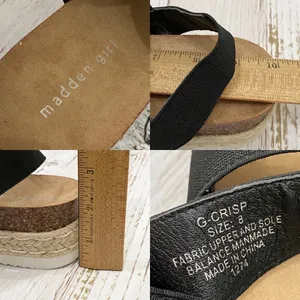 Madden Girl Black Espadrille Platform Sandals 8 thumbnail 13