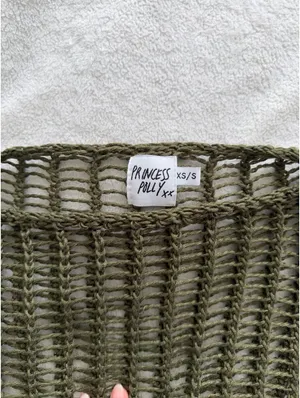 Princess Polly Kennedy Cropped Sweater Olive thumbnail 3
