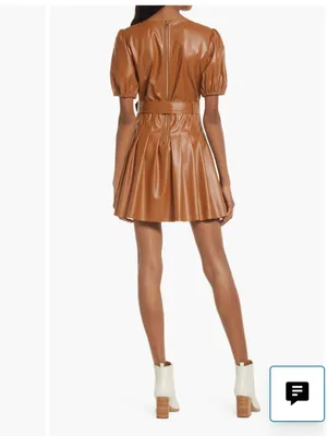 Lost + Wander Faux Leather Dress Size Medium NWT Set The Scene Mini Dress thumbnail 2
