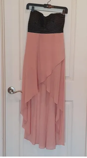Casting empire waist pink strapless dress L thumbnail 6