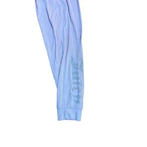 Juicy Couture Womens Light Pink Velour sleep-ware Lounge Pants Sequin “Juicy” Sz thumbnail 7