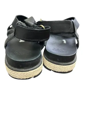 Sorel wms black leather open toe casual sandals shoes sz8 SKU 9997 thumbnail 7