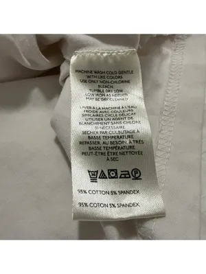 Pilcro Ruched Varsity Polo Tank Top Sleeveless Off White Sz M Medium thumbnail 7