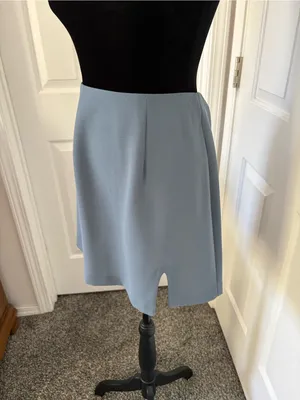 Rampage Vintage Muted Blue Mini Skirt with Side Slit thumbnail 2