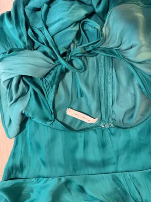 Mustard seed satin green dress S thumbnail 5